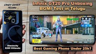 Infinix GT 20 Pro Unboxing and BGMI Test Telugu || BGMI FPS, Heating and Battery Drain Test