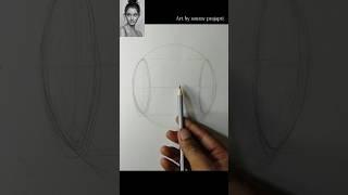 freehand portrait drawing loomis method #drawing #sketch #portraitdrawing