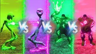 COLOR DANCE CHALLENGE DAME TU COSITA VS HULK -  Alien Green dance challenge