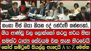 කෝප් කමිටුවේ සියල්ල ඇදෙයි A to Z මෙන්න