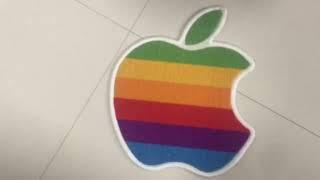 custom rainbow rug/custom apple shape rug/custom die cut rug/custom print rug/3d printed rug