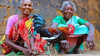 Red Country Chicken cooking by tribal grandmother | how to clean and cook country chicken