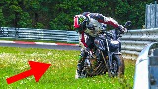 The REAL HEROES of the NÜRBURGRING 2023 BIKER Compilation! Crazy Riders, FAILS, Wheelies etc