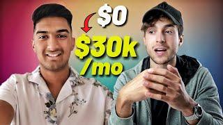 $0 to $30k/month with SMMA at 18 in less than 1 year: How Qasim did it