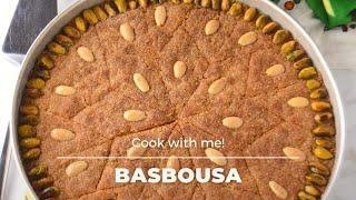 Basbousa (Egyptian Semolina Cake)