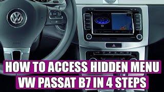 How to access hidden menu on VW Passat B7 (2010 – 2015) in 4 steps