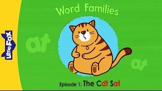 Word Family _at | Word Families 1 | The Cat Sat | Phonics | Little Fox | Animated Stories for Kids