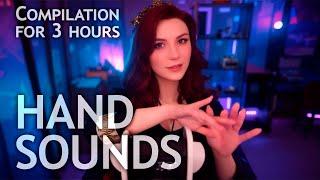 ASMR Hand Sounds for 3 Hours  Finger Fluttering, No Talking, Compilation