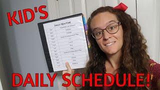 Easy Peasy way to MAKE A DAILY SCHEDULE for your toddler and preschool kids!