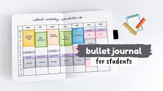 my simple & functional bullet journal setup for school | bullet journal for students