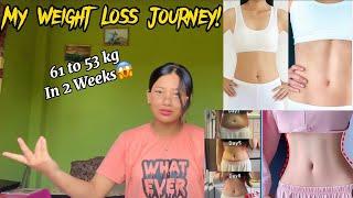 My Weight Loss Journey! 61 to 53kg in 2 weeks @Amanlamabomjan