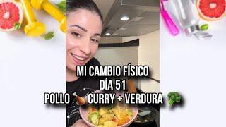 Mi cambio físico (dia 51) Receta  al curry con verduras y quinoa