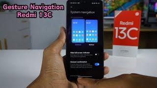 How To Change Button Navigation To Gesture Navigation Redmi 13C