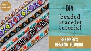 Beaded Bracelet Tutorial with Odd Count Peyote Stitch and FREE PATTERN