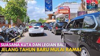 SUASANA PANTAI KUTA DAN LEGIAN BALI MENJELANG AKHIR TAHUN MULAI RAMAI