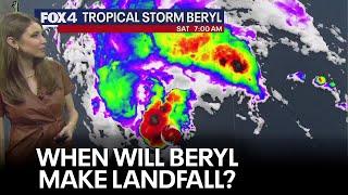 Tropical Storm Beryl: Latest projected path, possible impact to Texas