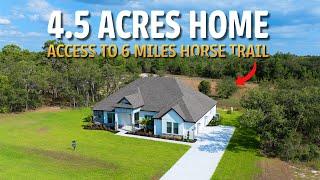 We Toured A NEW Florida Custom Home With 4.5 Acres Of Land AND A 6 Miles Horse Trail!