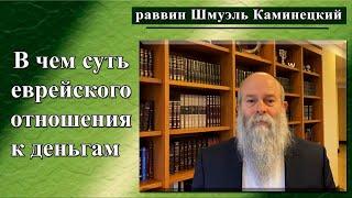 Главный раввин Днепра Шмуэль Каминецкий о сути еврейского отношения к деньгам