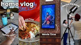 HOME VLOG 2- Planning Content ,Cooking,Movie Night Out ,Pushpa2 ,Shooting Adds .