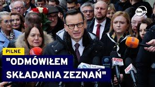 Były premier Mateusz Morawiecki zeznawał w prokuraturze. Usłyszał zarzuty @TVN24