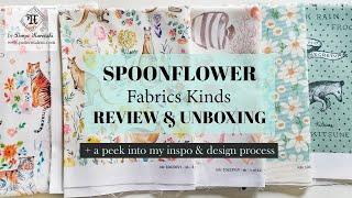 Spoonflower fabric stash unboxing and review