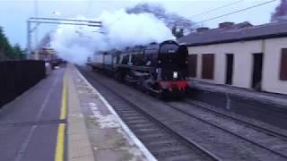 SR Light Pacific 34046 'Braunton' at Penkridge Railway Station