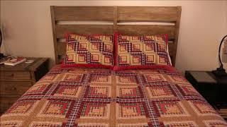 Cedar Creek Log Cabin Rustic Lodge Style Quilt Set