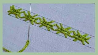 VERY EASY & BEAUTIFUL BORDER EMBROIDERY DESIGN FOR BEGINNERS / BORDER EMBROIDER STITCHRS