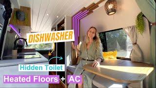 Luxury Adventure Van w/ DISHWASHER and Heated Flooring! Best Van Tour Ever??