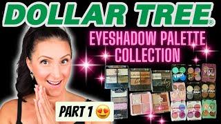 My *DOLLAR TREE* Makeup Collection || EYESHADOW PALETTES Part 1 of 2 || #dollartreemakeup