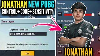 [NEW] Jonathan Layout Code And Sensitivity Code 2021 || PUBG MOBILE ||Blazed Gaming