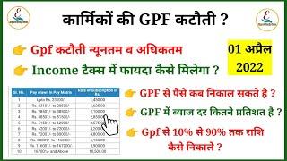 GPF कटौती कितनी होगी । Gpf से कितने पैसे और कब लें सकते  है