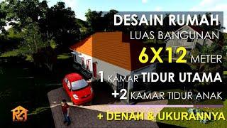 Rumah 6x12 meter 3 kamar tidur