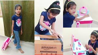 Unboxing kids makeup beauty set worth Rs999 from Amazon/makeup kit for girls/beauty trolly kids