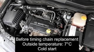 OPEL ASTRA H 1.4 Z14XEP TIMING CHAIN REPLACEMENT BEFORE/AFTER