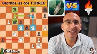 BÁRBARO Stockfish Sacrifica las dos torres a Torch! Torres Vs Caballos lechugueros