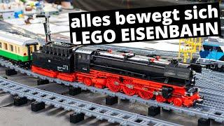 Fahrbetrieb der Lego Eisenbahn beim Bauspielbahntreffen 2022