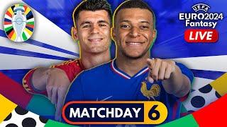 EURO 2024 FANTASY MATCHDAY 6 LIVE! ⏰ Team News & Team Rating  | EUROs Fantasy 2024