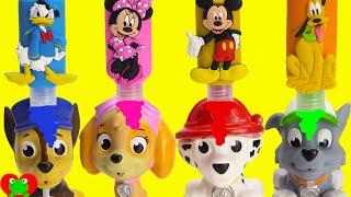 Paw Patrol Bath Time Surprises and Goes to Sleep LEARN Colors