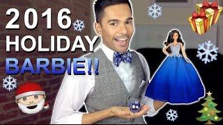 2016 HOLIDAY Barbie Doll - Blue Dress - Barbie Collector - Review