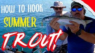 How To Catch Folsom Lake Rainbows & Kings On Spoons...Hot Summer TACTICS! #fishing #trolling #trout