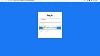 UI login form using html and css