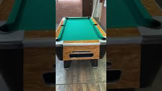 6' Valley Golden Oak Used Coin Operated Pool Table