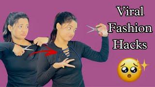 Testing out Viral Fashion Hacks‍ | OMG | The Sumedha | #sumedhafam #viral #fashionhacks