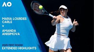 Maria Lourdes Carle v Amanda Anisimova Extended Highlights | Australian Open 2025 First Round