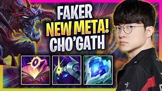 FAKER CRAZY NEW META CHO'GATH MID! - T1 Faker Plays Cho'gath MID vs Azir! | Season 2024