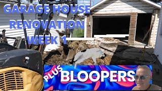 GARAGE HOUSE RENOVATION WEEK 1 *PLUS BLOOPERS* Fil am Living Simply