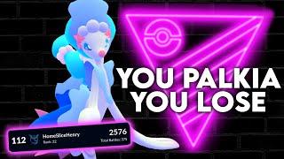 I HIT *RANK 112* IN THE WORLD by Hard Countering Palkia Origin! | Pokémon GO Battle League