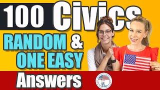 100 civics questions ONE EASY answers US naturalization test | 2008 Civics Test | Officer Valerie