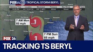 Tropical Storm Beryl update: Latest path, impacts to Texas and Houston